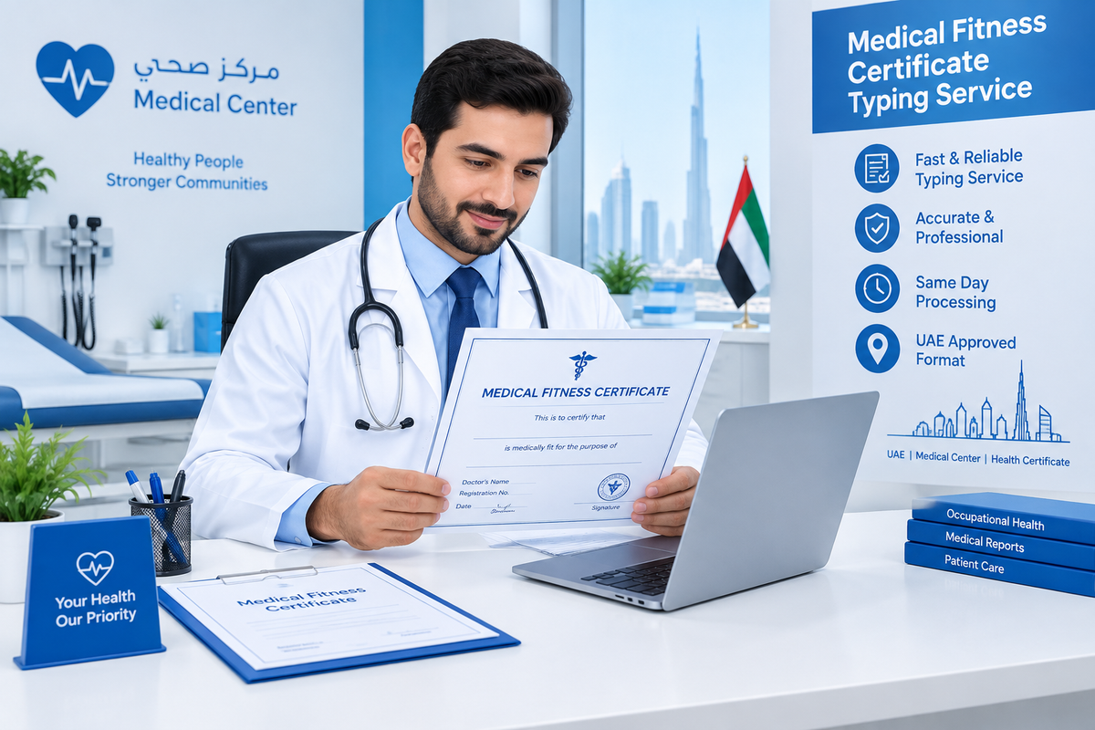 Medical Fitness Typing Service UAE